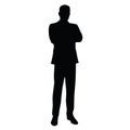 Business man in a business suit stands Royalty Free Stock Photo
