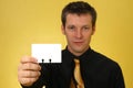 Business Man with Card Royalty Free Stock Photo