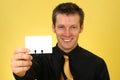 Business Man and Card Royalty Free Stock Photo