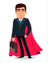 Business man cartoon character in formal suit Royalty Free Stock Photo