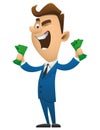 Business man cartoon character vector illustration bs3 Royalty Free Stock Photo