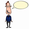 Business man cartoon and speaking