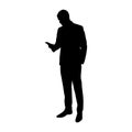 Business man with cell phone in his hand Royalty Free Stock Photo
