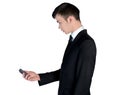 Business man check phone Royalty Free Stock Photo