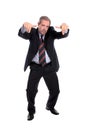 Business man cheering Royalty Free Stock Photo