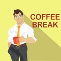 Business man coffee break