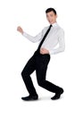 Business man dance happy
