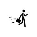 business man with a diplomat icon. Element of people at work icon for mobile concept and web apps. Detailed business man with a di Royalty Free Stock Photo