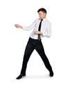 Business man drag something Royalty Free Stock Photo