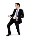 Business man drag something Royalty Free Stock Photo