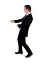 Business man drag something Royalty Free Stock Photo