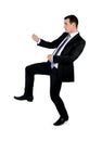Business man drag something Royalty Free Stock Photo