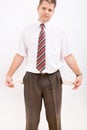 Business man with empty pockets Royalty Free Stock Photo