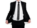 Business man empty pockets Royalty Free Stock Photo