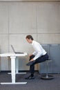 Healthy lifestyle in office work - stretching at desk