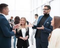 Business man explaining something to his colleague. Royalty Free Stock Photo