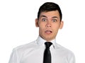 Business man fear face Royalty Free Stock Photo