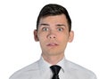 Business man fear face Royalty Free Stock Photo