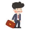 business man feeling tired Cartoon