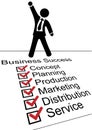 Business person on Success check list Royalty Free Stock Photo