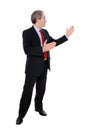 Business man gesturing with his hands Royalty Free Stock Photo