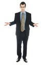Business man gesturing know nothing Royalty Free Stock Photo