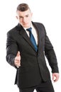 Business man giving hand for handshake Royalty Free Stock Photo