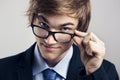 Business man with glasses Royalty Free Stock Photo