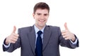 Business man going thumbs up Royalty Free Stock Photo