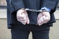 Business man in handcuffs Royalty Free Stock Photo