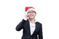 Business man has talking and smiling with Christmas festival the Royalty Free Stock Photo