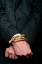 A business man with his hands tied Royalty Free Stock Photo