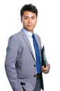 Business man hold clipboard Royalty Free Stock Photo