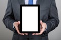 Business man holding digital tablet PC Royalty Free Stock Photo
