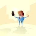 Business Man Holding Mobile Phone Call, Using Smart Cellphone Royalty Free Stock Photo