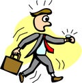 business man in a hurry vector illustration