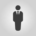 The business man icon. Avatar and user, men, gentleman symbol. Flat