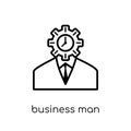 Business man icon. Trendy modern flat linear vector Business man Royalty Free Stock Photo