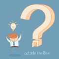 Business man idea outside the box Royalty Free Stock Photo