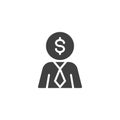 Business man idea vector icon Royalty Free Stock Photo