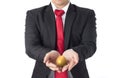Business man invest in gold egg Royalty Free Stock Photo