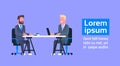 Business Man On Job Interview With Hr Manager, Two Businessmen Sitting At Office Desk On Meeting Royalty Free Stock Photo