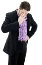 Business man looking depressed from work. Royalty Free Stock Photo