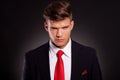 Business man looking threateningly Royalty Free Stock Photo