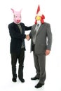Business man with mask Royalty Free Stock Photo