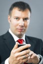 Business man mobile phone Royalty Free Stock Photo