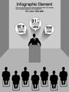 Business man modern infographic blak 6