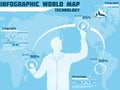 Business man modern infographic blak for web