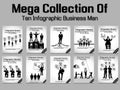 Business man modern infographic blak