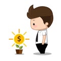 Business man money cartoon Royalty Free Stock Photo